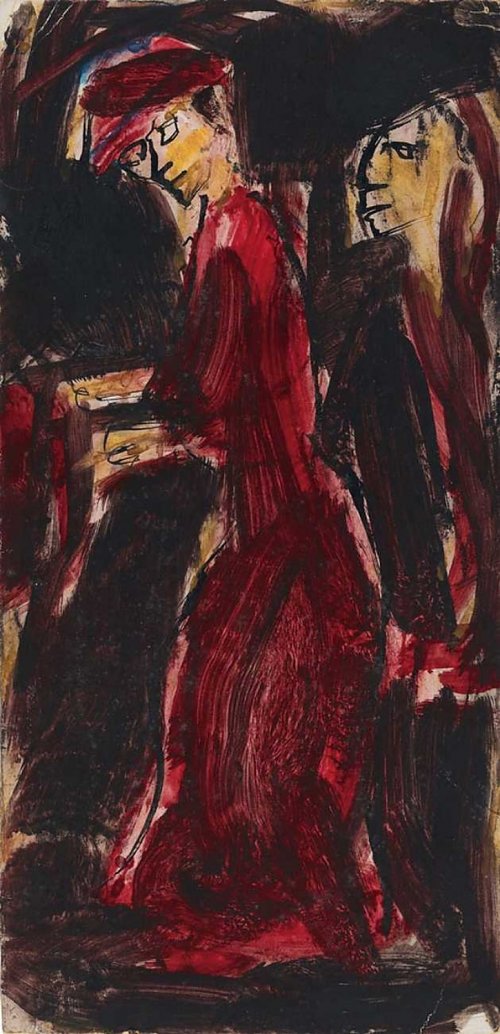 Christian Rohlfs Frau in Rot  Wandbild